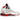 Jordan 5 Retro Fire Red Black Tongue sneakers i sidoprofil med vit ovandel, svart plös och röda flmdetaljer på sulan