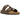 Birkenstock Arizona Birko-Flor Dark Brown sneakers i sidoprofil med två justerbara remmar, klassisk korksula och brun ovandel i syntetmaterial