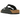 Birkenstock Arizona Birko-Flor Black sneakers sedda från sidan med två justerbara remmar, svarta spännen och den klassiska formade korkfotbädden.
