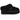 UGG Tazzlita Slipper Black sneakers i vinkel med svart mockaöverdel, synlig platåsula och mjuk luddig kantdetalj