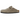 Birkenstock Boston Taupe sneakers i klassisk sidoprofil, tillverkade i mjuk mocka med den karakteristiska korksulan och ett justerbart metallspänne