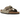 Birkenstock Arizona Soft Footbed Suede Taupe sneakers, sidoprofil med två breda mockaremmar i beige, metallspännen och anatomiskt formad fotbädd.