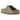 Birkenstock Boston Khaki Narrow Fit sneakers sidoprofil med ovandel i olivengrön mocka, justerbart spänne och klassisk fotbädd i kork.