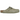Birkenstock Boston Khaki sneakers i profilvy med ovandel i olivengrönt mocka, justerbar rem med metallspänne och anatomisk fotbädd