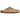 Birkenstock Boston Suede Latte Cream sneakers i sidoprofil med beige ovandel i mocka, justerbart spänne och korksula.