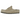Birkenstock Naples Wrapped Suede Leather Taupe sneakers i en vinklad vy med ovandel i mjuk beige mocka och korkdetaljer vid sulan.