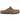Birkenstock Boston Soft Footbed Suede Dark Tea Tonal sneakers sedda från sidan i en enhetlig mörk te-brun färg med mocka och justerbar rem.