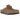 Birkenstock Boston Soft Footbed Suede Dark Tea Tonal sneakers i en vinklad profilvy med mörkbrun ovandel i mocka och en klassisk korksula