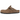 Birkenstock Boston Soft Footbed Suede Dark Tea Tonal sneakers i sidoprofil med mörkbrun ovandel i mocka, justerbar rem och klassisk korksula