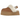 UGG Funkette Slipper Chestnut sneakers i vinklad vy med ovandel i brun mocka, mjukt fårskinnsfoder och platåsula med logotyp