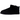 UGG Classic Ultra Mini Boot Black sneakers i sidoprofil, tillverkade i svart mocka med lågt skaft, platt sula och förstärkt hälparti.