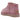 UGG Classic Ultra Mini Boot Dusty Orchid sneakers sidoprofil i lila mocka med lågt skaft, förstärkt hälkappa och klassisk UGG-logotyp baktill.