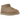 UGG Classic Ultra Mini Boot Sand sneakers i sidoprofil, tillverkade i beige mocka med en låg skaftöppning och varmt foder på insidan
