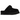UGG Disquette Slipper Black sneakers sedda från sidan med ovandel i svart mocka, foder i fårskinn och en tjock platåsula med logotyp på hälen