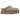 UGG Tazz Slipper Grey sneakers i sidovy som visar den tjocka platåsulan, grå ovandel i mocka och det mönstrade broderade kantbandet