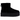 UGG Classic Mini Platform Boot Black sneakers i profil med ovandel i svart mocka, klassisk UGG-logotyp vid hälen och en tjock platåsula