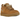 UGG Lowmel Chestnut sneakers i en vinklad profilvy med ovandel i brun mocka, vadderad plös och tjocka skosnören i en modern design.
