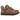 UGG Lowmel Chocolate Brown sneakers i en vinklad vy med brun ovandel i mocka, vadderad plös, tjocka skosnören och en robust yttersula