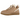 UGG Lowmel Sand sneakers sedd från sidan med beige mockaovandel, vadderad plös, tjocka skosnören och en robust mellansula i matchande sandfärg