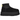 UGG Classic Mini Dipper Boot Black Yellow sneakers sidovy med svart ovandel i mocka, neoprenskaft och en kontrastfärgad gul yttersula.