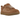 UGG Lowmel Lo Chestnut sneakers i en angled view med en mjuk, ljusbrun ovandel i mocka, tjocka skosnören och en robust, matchande mellansula.
