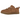 UGG Lowmel Lo Chestnut sneakers i vinklad profil med brun ovandel i mocka, vadderad plös och tjocka skosnören i en modern design.