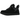 UGG Lowmel Black sneakers i sidoprofil med svart ovandel i mocka, breda snören, vadderad plös och en robust svart gummisula för bra grepp.