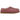 UGG Tasman II Slipper Pink Dawn sneakers sedda från sidan med rosa mockaovandel, den klassiska flätade kanten vid öppningen och en brun sula