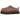UGG Tazz II Slipper Rocky Oak sneakers i vinklad profil, som visar brun mockaöverdel, broderad krage och en tjock platåsula i gummi.