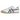 Onitsuka Tiger Mexico 66 White Blue Red sneakers sedd från sidan med vitt läder, blå och röd Tiger-rand samt platt gummisula
