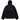 Stussy Sherpa Paneled Hooded Jacket Black sneakers svart sherpafleecejacka sedd framifrån med huva, dragkedja och paneler i kontrasterande material