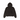 Stussy 80 Relaxed Hoodie sneakers framifrån i svart med vit Stussy-grafik på bröstet och huva med dragsko samt en avslappet passform