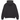 Stussy Felt Applique Hoodie Black sneakers frontvy av svart huvtröja med vit logotyp i filt på bröstet och dragsko i huvan
