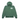 Stussy Mantra Zip Hoodie Green sneakers i frontvy med grönt tygmaterial, dragkedja i full längd och klassisk huva