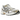 Asics Gel-1130 White Wood Crepe sneakers i sidoprofil med vit mesh, beiga detaljer, mörka detaljer och en dämpad mellansula