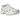 Asics Gel-1130 White Blue Fade sneakers sedda från sidan med vit mesh-ovandel, silverfärgade detaljer och en blå färgövergång på sulan.