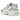 Asics Gel-1130 White Ivory Light Blue sneakers i sidovy med vit mesh-ovandel, ivory detaljer, ljusblå ränder och dämpad gummisula.