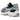 Asics GT-2160 Black Pure Silver Bright Blue sneakers i vinklad profil med svart mesh, silverdetaljer och tydliga blå accenter på yttersulan