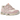 Asics Gel-NYC Cream Rose Water sneakers i en vinklad vy med gräddvit meshovandel, rosa detaljer och en tjock bekväm sula