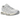 Asics Gel-Kayano 20 White Pure Silver sneakers i vinklad profil med vit mesh, silverdetaljer och dämpad mellansula
