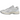 Asics Gel-Kayano 20 White Pure Silver sneakers i vinklad profil, med vit mesh-ovandel, silverdetaljer och slitstark vit gummisula med Gel-dämpning
