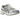 Asics Gel-1130 Cream Blueberry sneakers i en vinklad vy som visar den krämvita meshovandelen, lila detaljer och den karaktäristiska sulan.