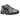 Asics Gel-1130 Sheet Rock Black sneakers i sidoprofil med grå ovandel i mesh och syntetiskt läder, svart Asics-logotyp och detaljerad gummisula