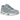 Asics Gel-NYC Dolphin Grey Fjord Grey sneakers i sidoprofil med grå mesh-ovandel, mockadetaljer och stötdämpande Gel-sula i grått och krämvitt