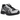 Asics Gel-Kayano 12.1 Black Pure Silver sneakers i vinklad profil med svart ovandel, silverdetaljer och den karaktäristiska GEL-sulan