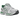 Asics Gel-Kayano 12.1 Silver Green sneakers i sidoprofil med en ovandel i metallic silver mesh, gröna detaljer och stötdämpande sula