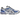 Asics Gel-Kayano 20 White Illusion Blue sneakers från sidan med vit ovandel i mesh, blå designdetaljer och GEL-mellansula