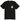 Stussy Tee 8ball Black sneakers sedd framifrån i svart bomullsmaterial med den ikoniska vita 8-bollslogotypen tryckt centralt på bröstet