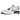 Jordan Legacy 312 Low White Black Elephant Swoosh sneakers i sidoprofil med vit ovandel, svart swoosh och elefantmönstrade detaljer