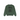 Stussy Stock Link Crew Pigment Dyed Pine sneakers i frontvy, visande den broderade gröna logotypen och crewneck-snittet i pigmentfärgad bomull